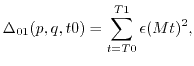$\Delta_{01}(p,q,t0)$