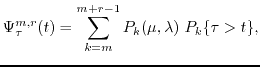 $t_l=\frac {l+1}{m \mu}$