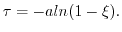 $\displaystyle \tau=F^{-1}(\xi)$