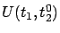 $U(t_1,t_2^0)$
