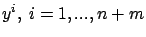 $y^i,\ i=1,...,n+m$