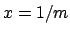 $x=1/m$