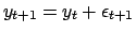 $y_{t+1}=y_t+\epsilon_{t+1}$