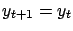 $y_{t+1}=y_t$