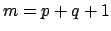 $m=p+q+1$