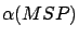 $\alpha(MSP)$