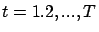 $t=1.2,...,T$