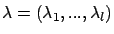$\lambda=(\lambda_1,...,\lambda_l)$