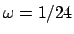 $\omega=1/24$