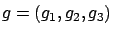 $g=(g_1,g_2,g_3)$