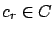 $c_r \in C$