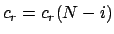 $c_r=c_r(N-i)$