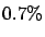 $0.7\%$
