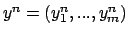 $y^n=(y_1^n,...,y_m^n)$