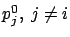 $p_j^{0},\ j \not=i$