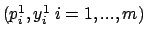 $( p_i^1, y_i^1\ i=1, ...
,m)$