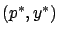$(p^*,y^*)$
