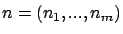 $n=(n_1,...,n_m)$