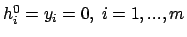 $h_{i}^0=y_i=0,\ i=1,...,m$