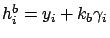 $h_i^b=y_i +k_b\gamma_i$