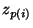 $z_{p(i)}$
