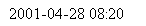 Text Box: 2001-04-28 08:20