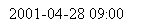 Text Box: 2001-04-28 09:00