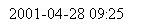Text Box: 2001-04-28 09:25