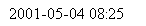 Text Box: 2001-05-04 08:25