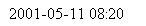 Text Box: 2001-05-11 08:20