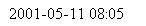Text Box: 2001-05-11 08:05