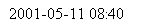 Text Box: 2001-05-11 08:40